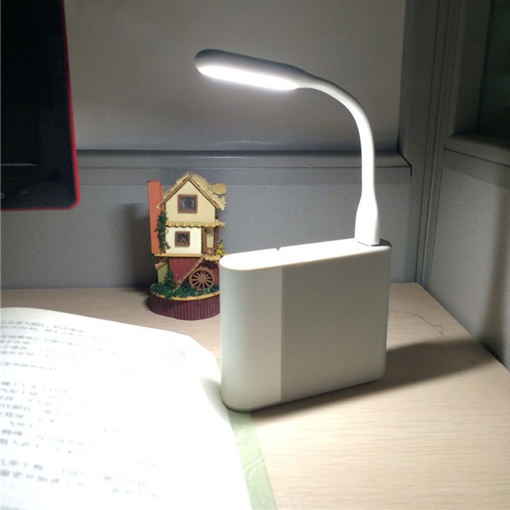 USB LED лампочка гибкая 3W, холодный свет белая