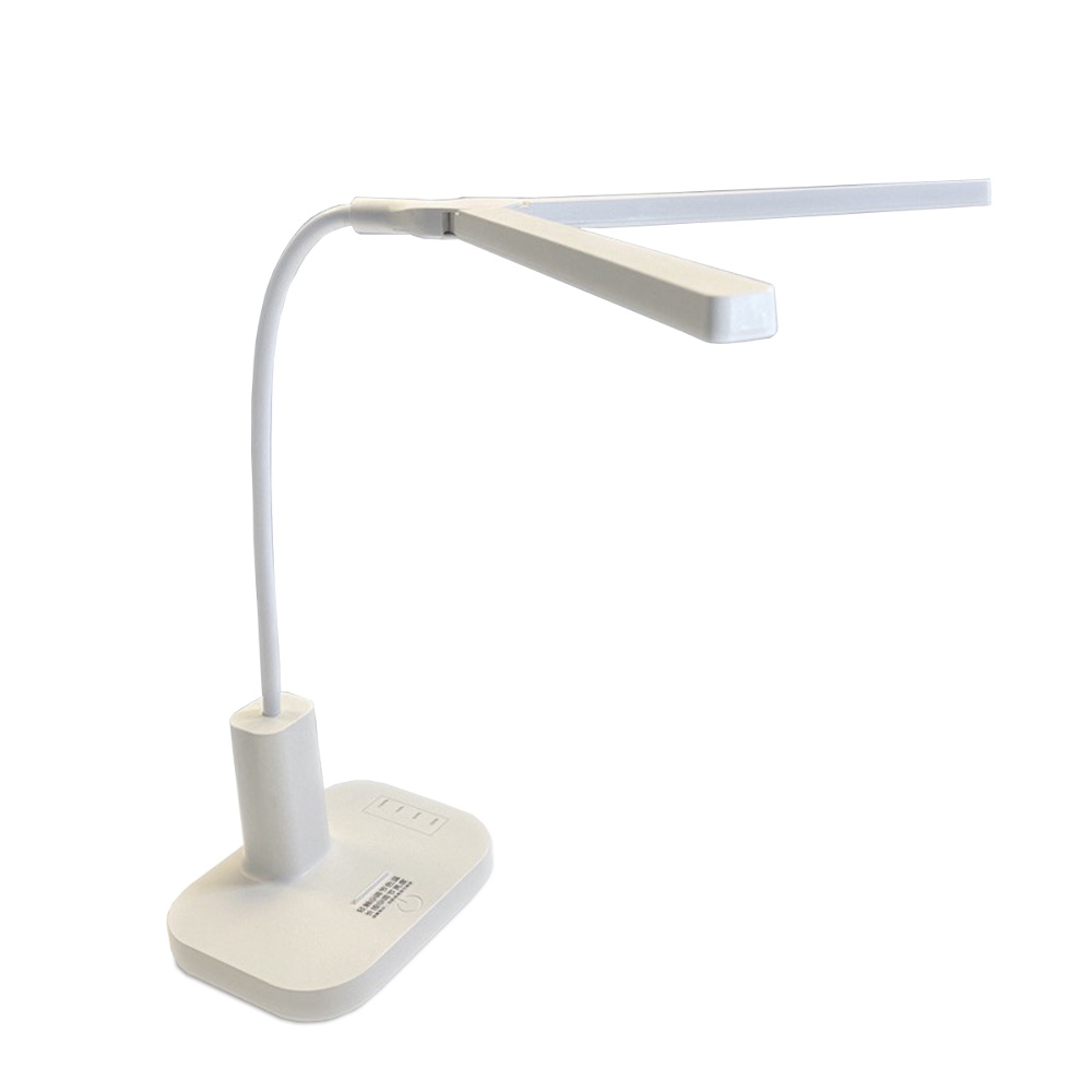 Настольная USB LED лампа гибкая, двойная с аккумулятором трехрежимный свет