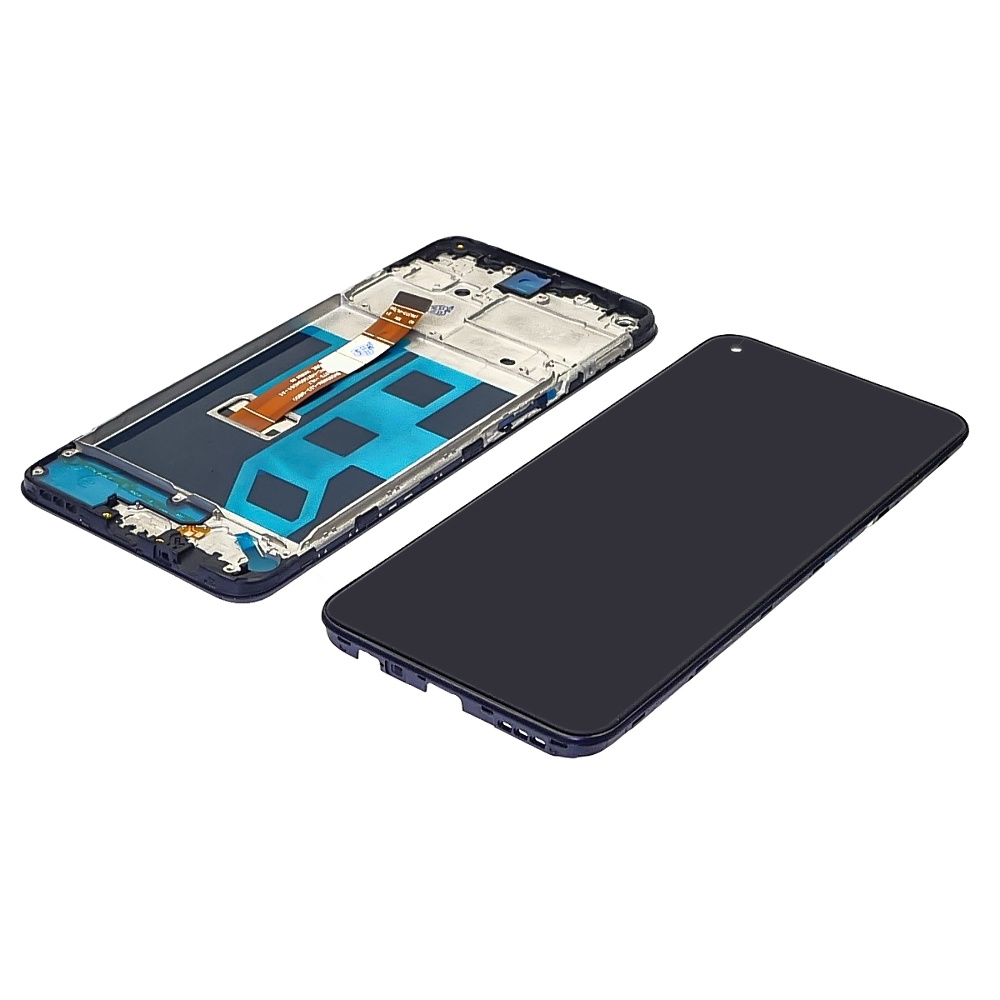 Дисплей для Oppo A53/ A32 (2020) с чёрным тачскрином и корпусной рамкой