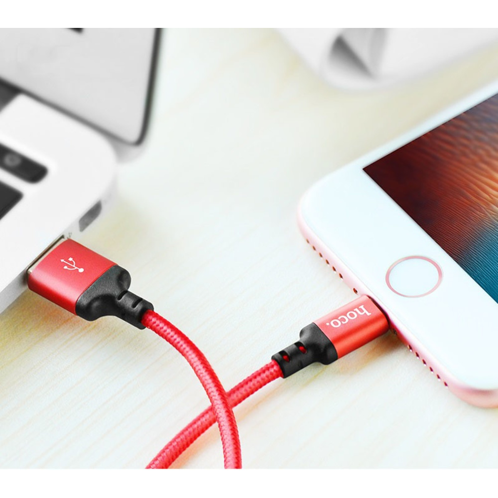 Кабель Hoco X14 USB to Lightning 2m red