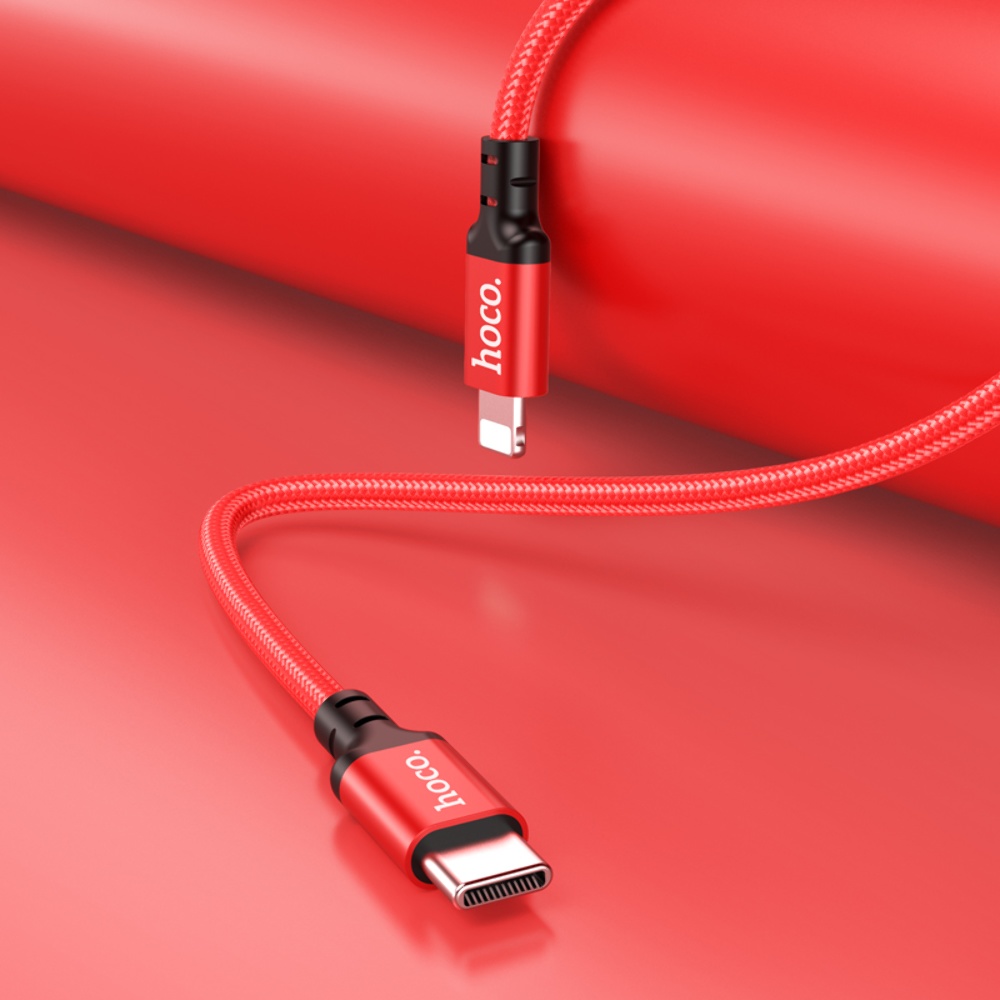 Кабель Hoco X14 DS Type-C to Lightning PD 3m red