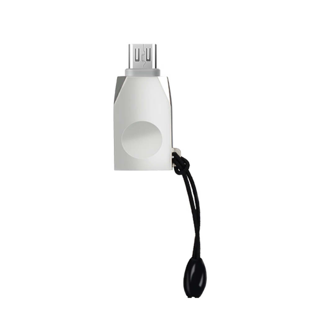 Адаптер переходник Hoco UA10 MicroUSB to USB 3.0 (F) серебристый