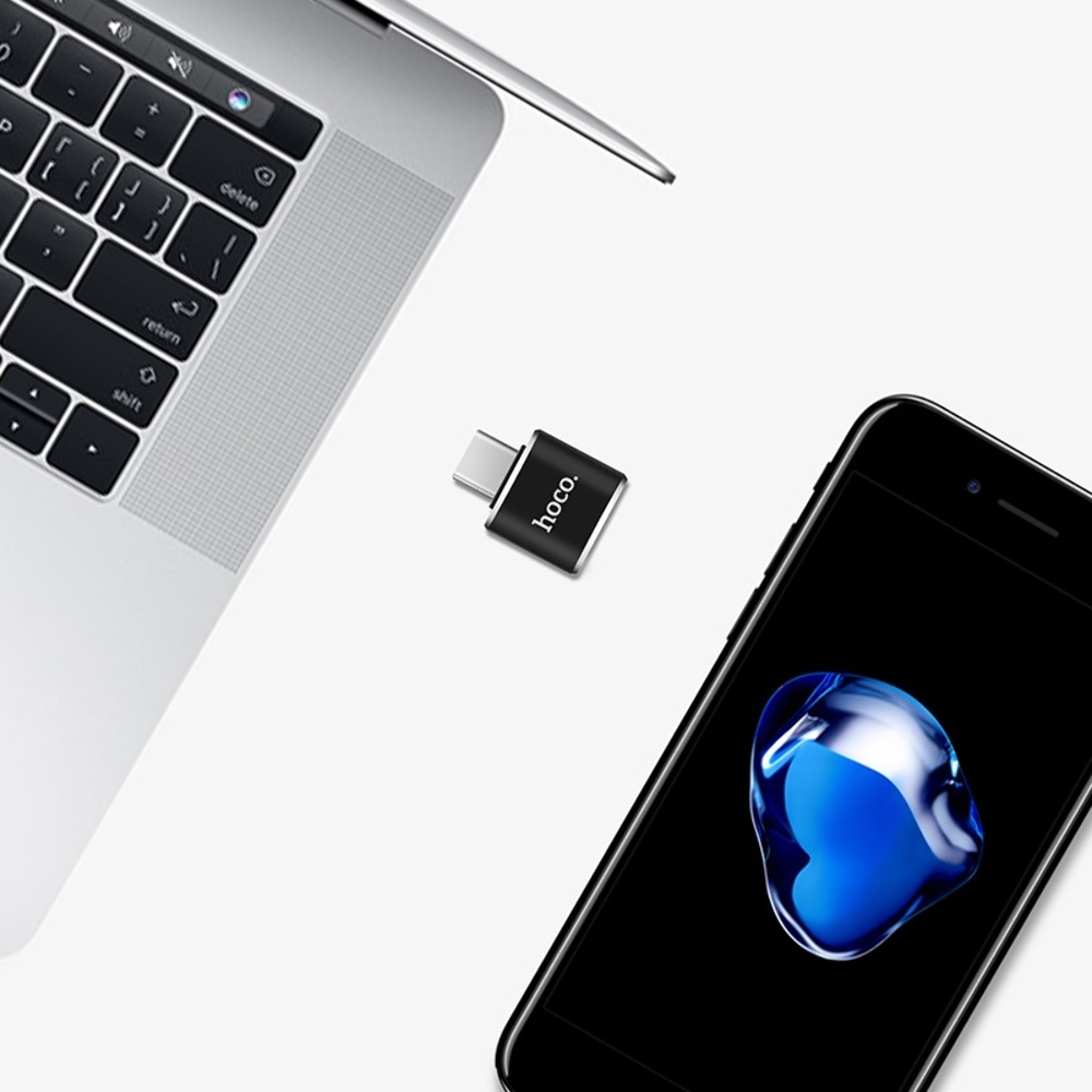 Адаптер переходник Hoco UA5 Type-C to USB 2.0 (F) черный