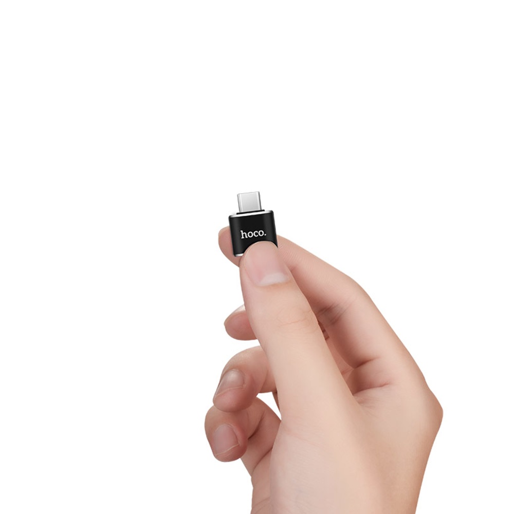 Адаптер переходник Hoco UA5 Type-C to USB 2.0 (F) черный