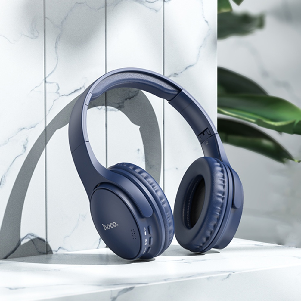 Беспроводные наушники Hoco W40 накладные blue