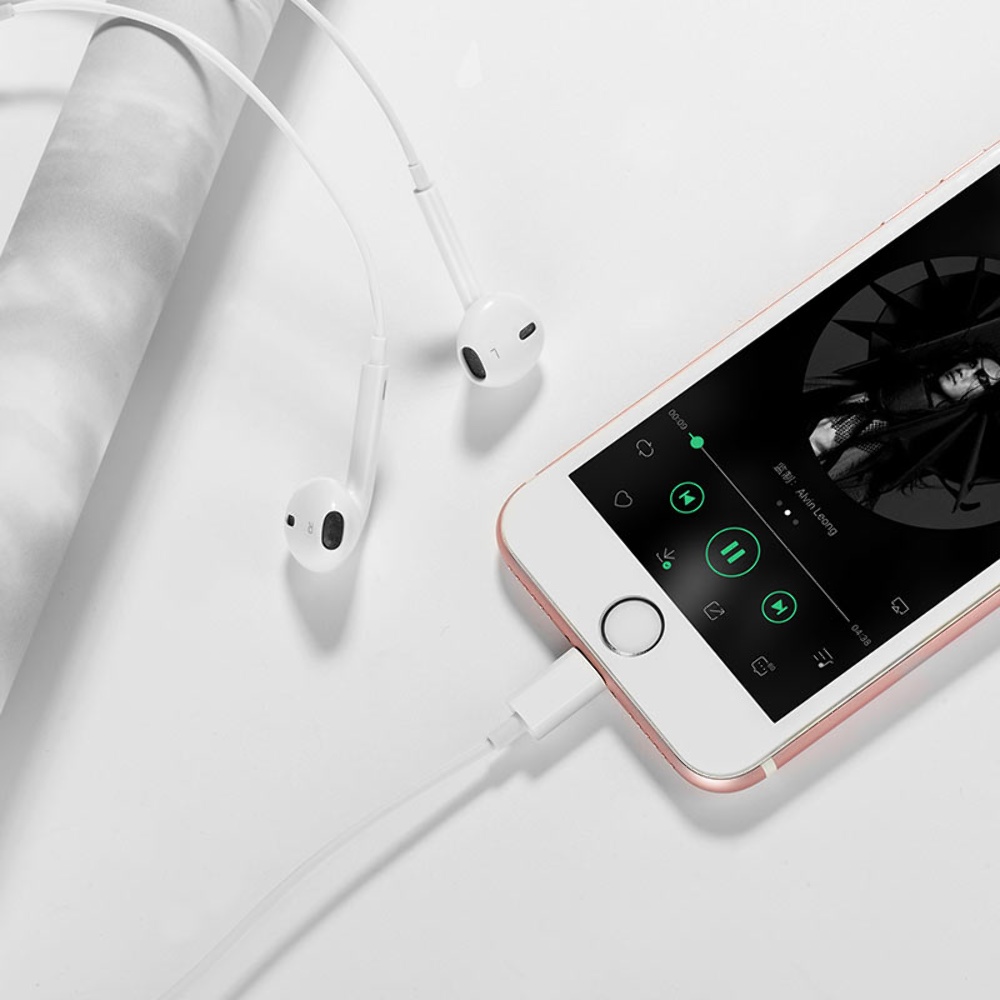 Наушники вкладыши Hoco M80 Lightning white