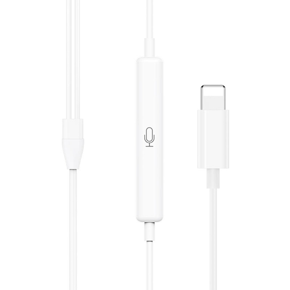 Наушники вкладыши Hoco M80 Lightning white