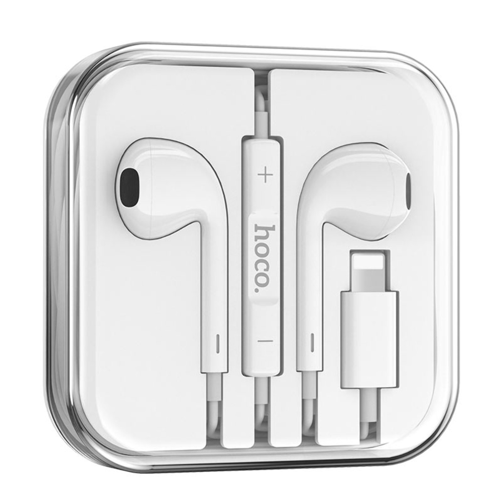 Наушники вкладыши Hoco M80 Lightning white