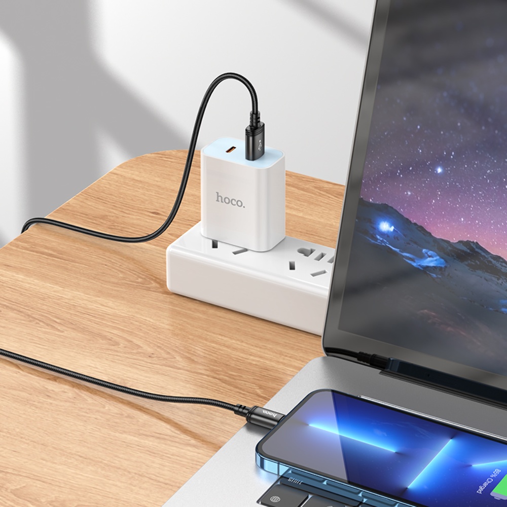 Кабель Hoco X91 USB to Lightning 3m black
