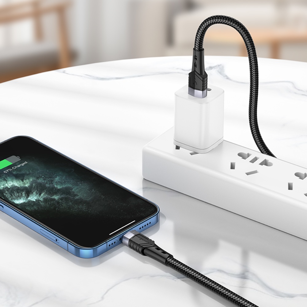 Кабель Borofone BU35 USB to Lightning 1.2m black
