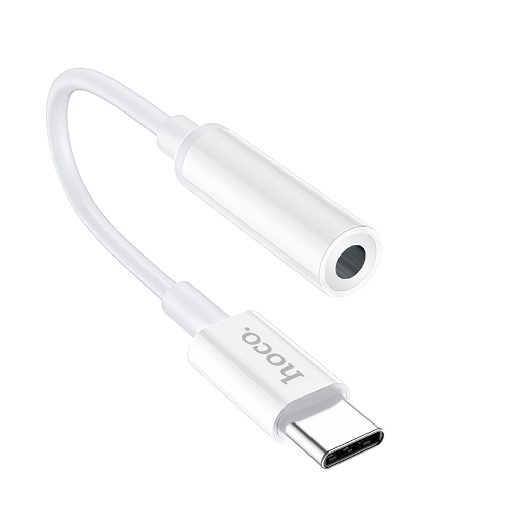 Адаптер переходник Hoco LS30 аудио конвертер Type-C to Jack 3.5 (F) 0.115m белый