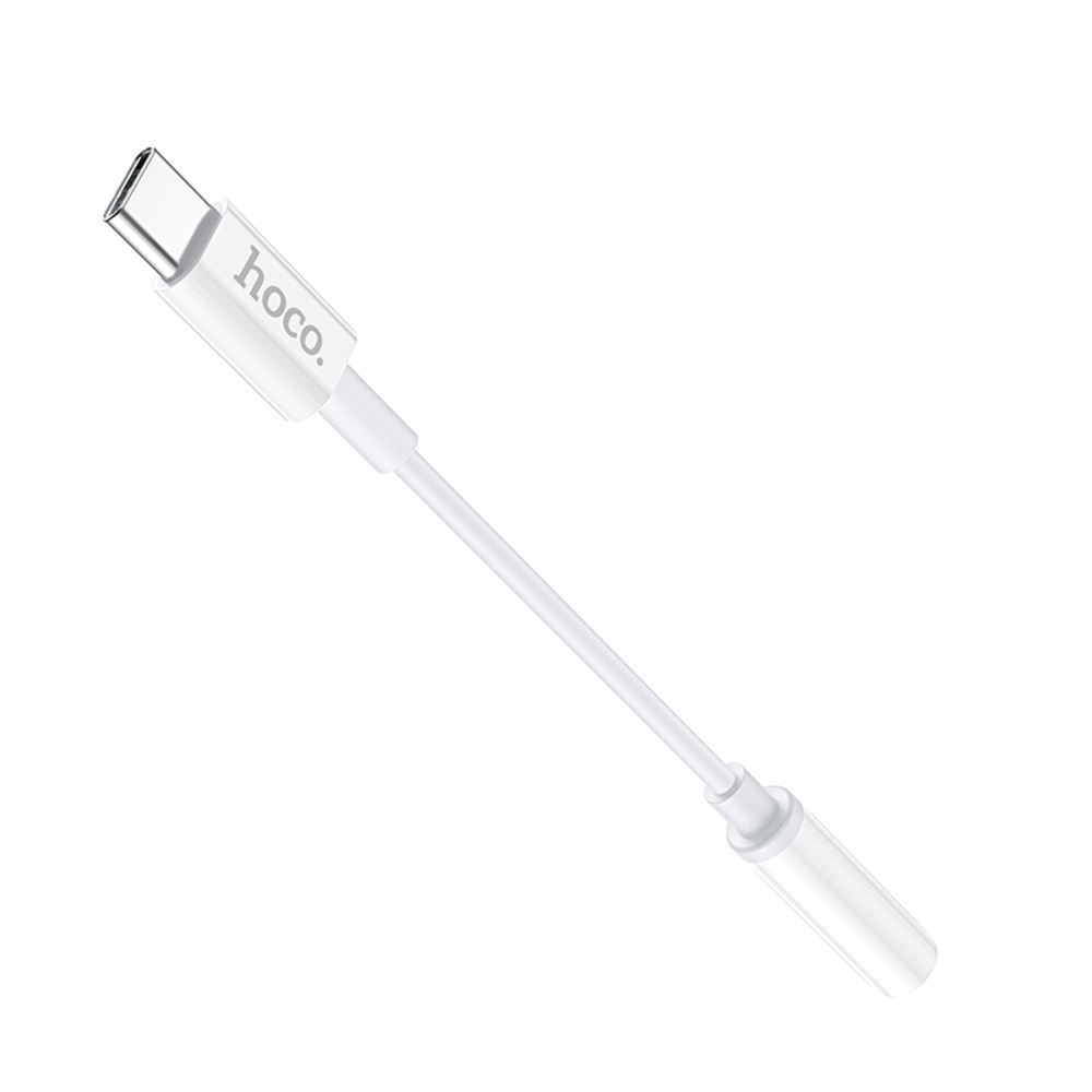 Адаптер переходник Hoco LS30 аудио конвертер Type-C to Jack 3.5 (F) 0.115m белый