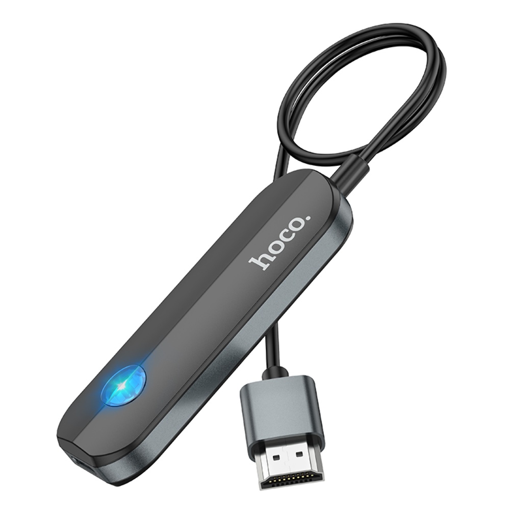 Адаптер переходник Hoco UA23 4K HDMI to Lightning (F) 1m черный