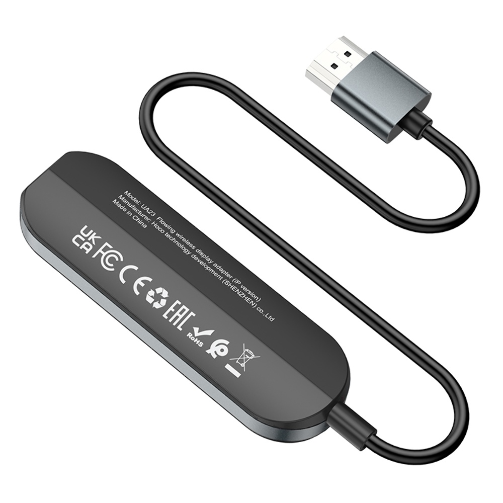 Адаптер переходник Hoco UA23 4K HDMI to Lightning (F) 1m черный