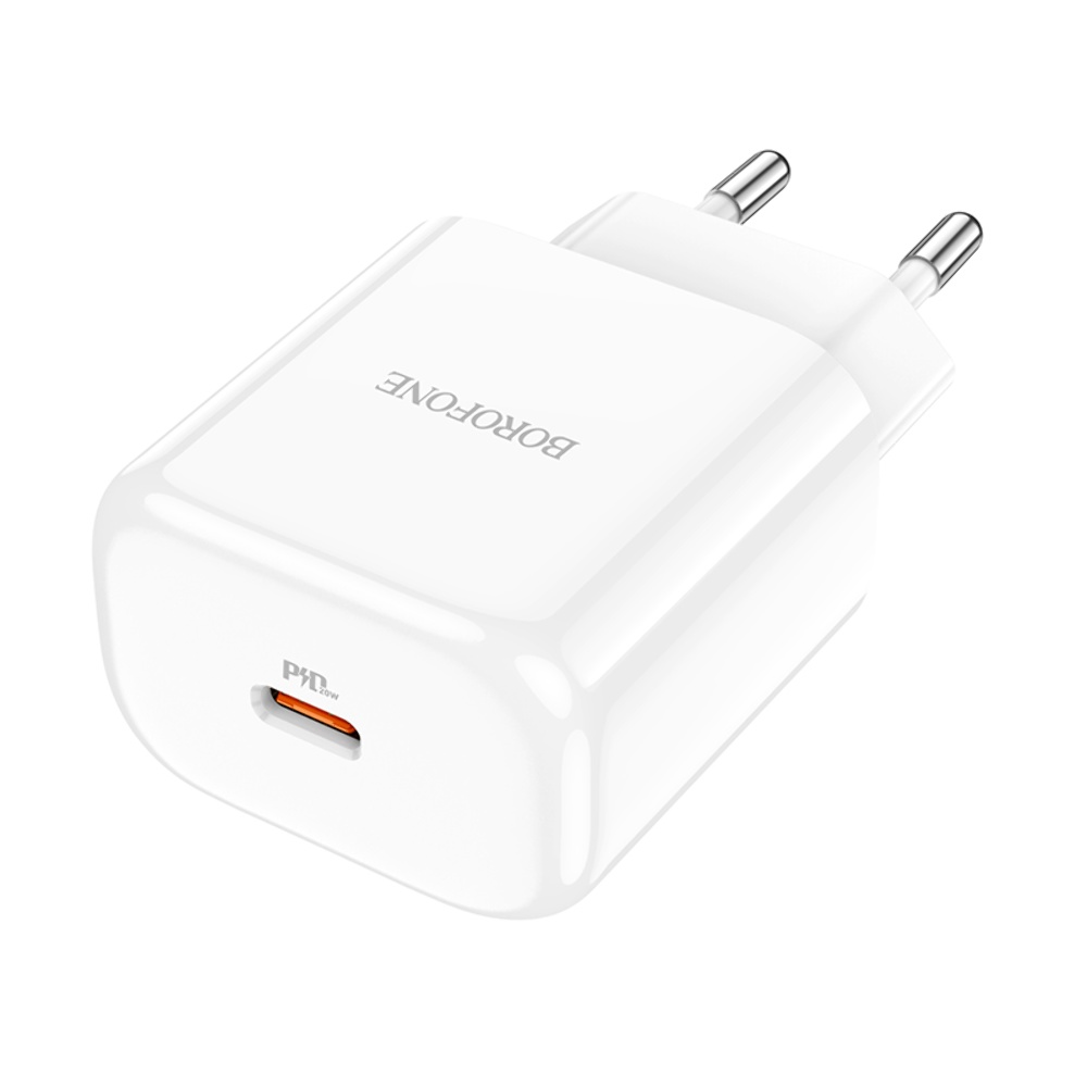 Сетевое зарядное устройство Borofone BN3 Type-C PD 20W белое