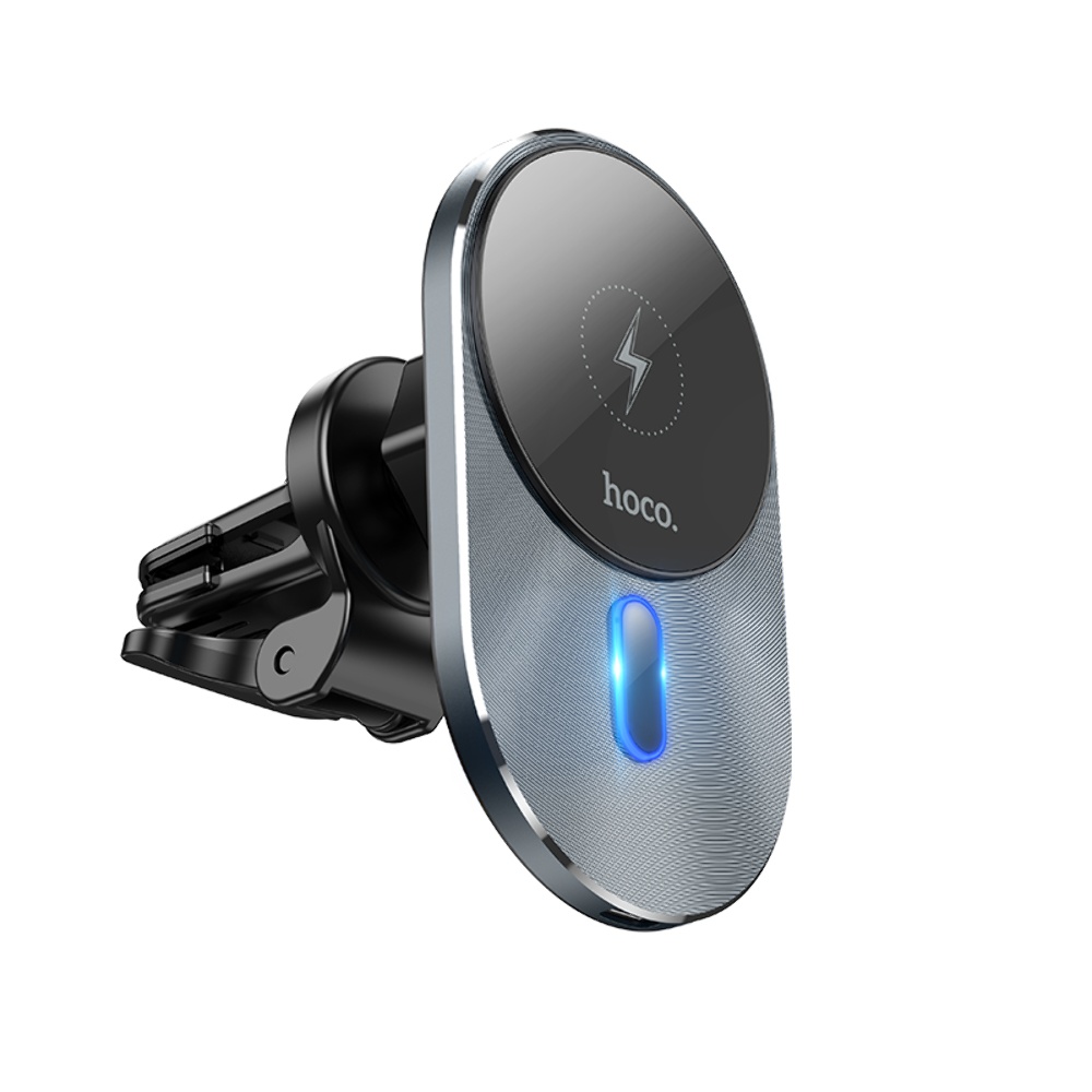 Автодержатель Hoco CA91 магнитный с беспроводной зарядкой 15W gray