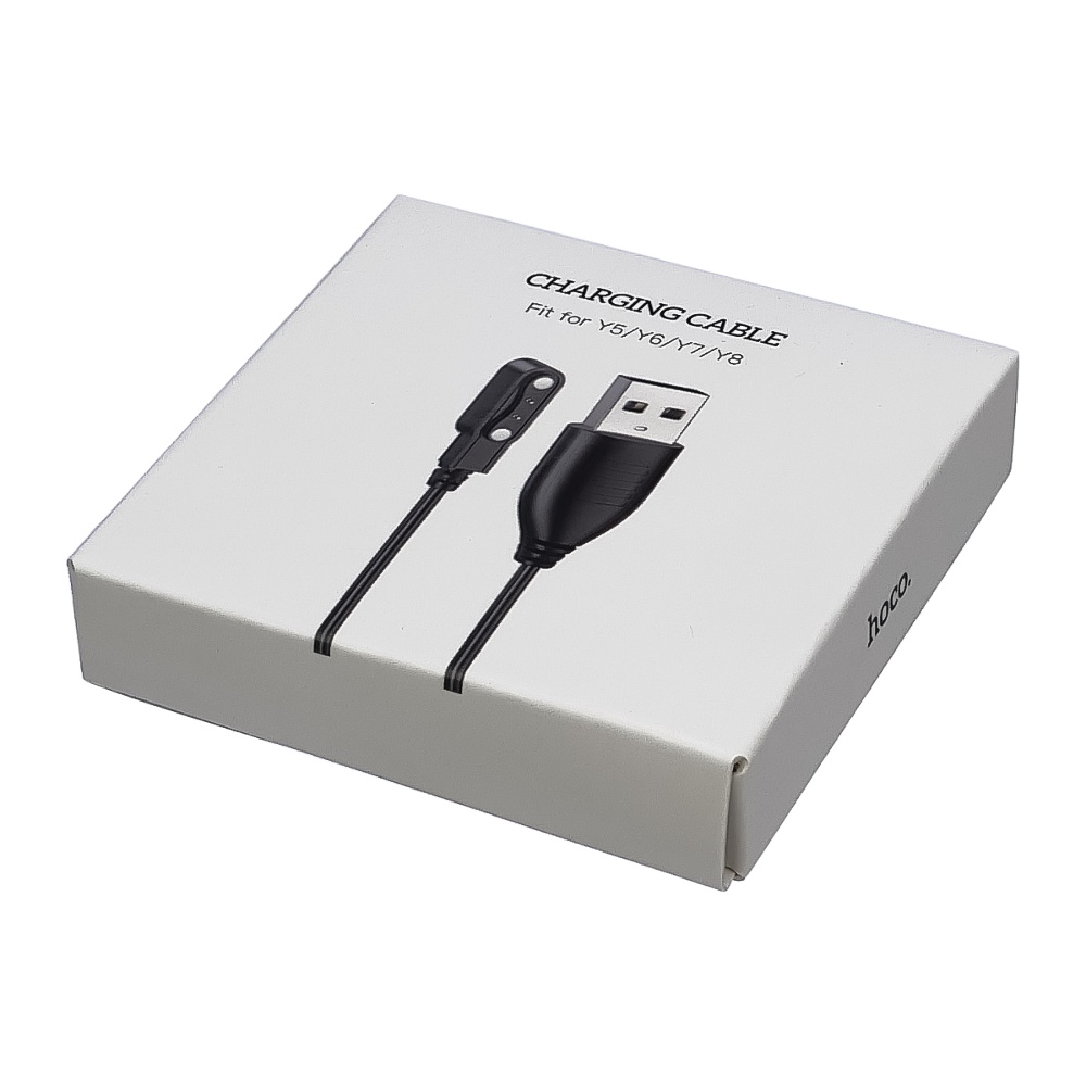 USB кабель для смарт часов Hoco Y5/ Y6/ Y7/ Y8/ Y5 Pro чёрный