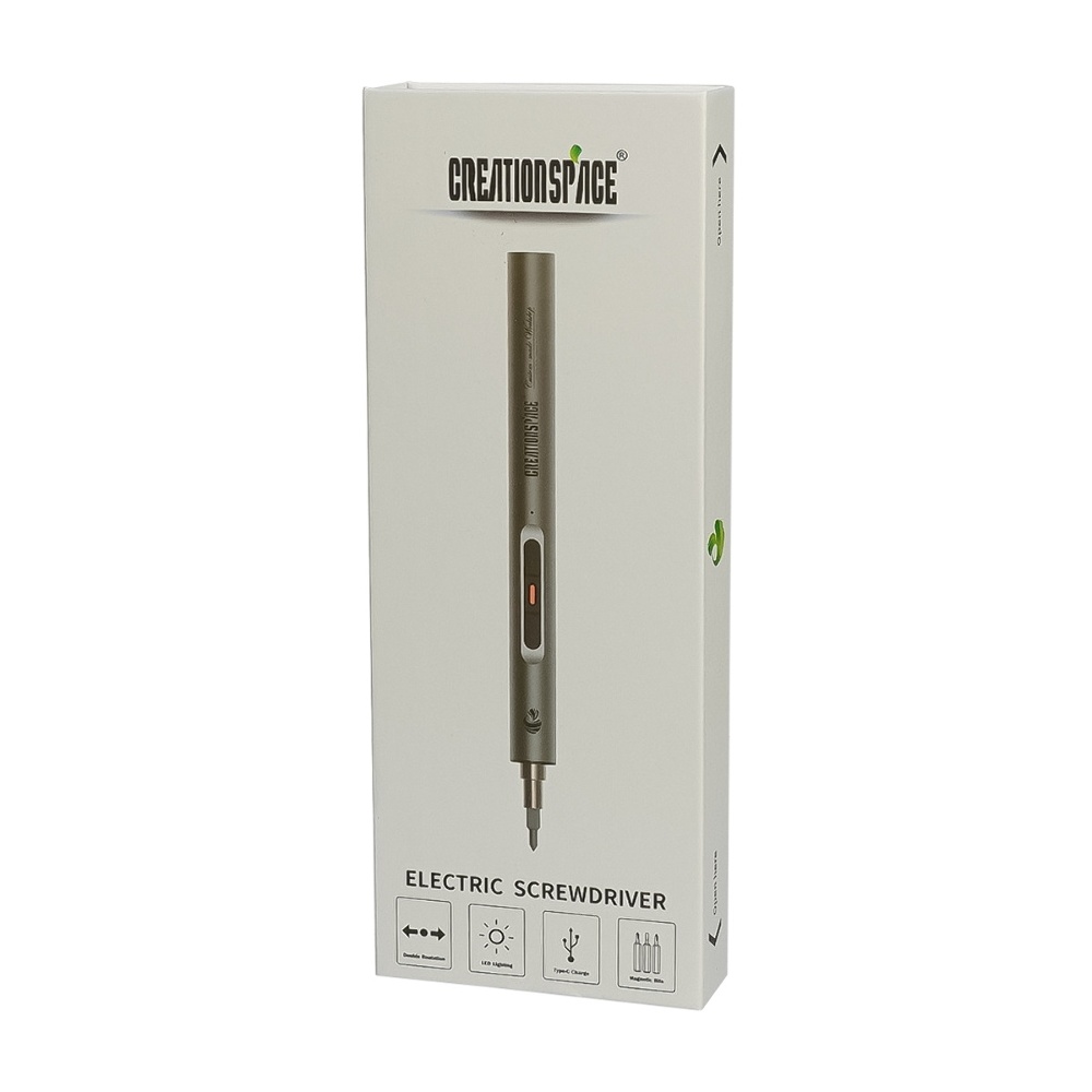 Аккумуляторная отвёртка Kaisi CS0312A c LED подсветкой (20 бит, Mini намагничиватель/ размагничиватель, USB-Type-C)