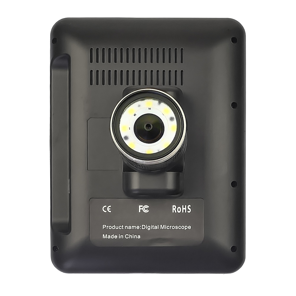 Цифровой микроскоп с монитором 7" и штативом Andonstar AD206 (запись на microSD, фокус 20-170 мм, кратность увеличения 800X, подсветка, пульт ДУ, 5V)