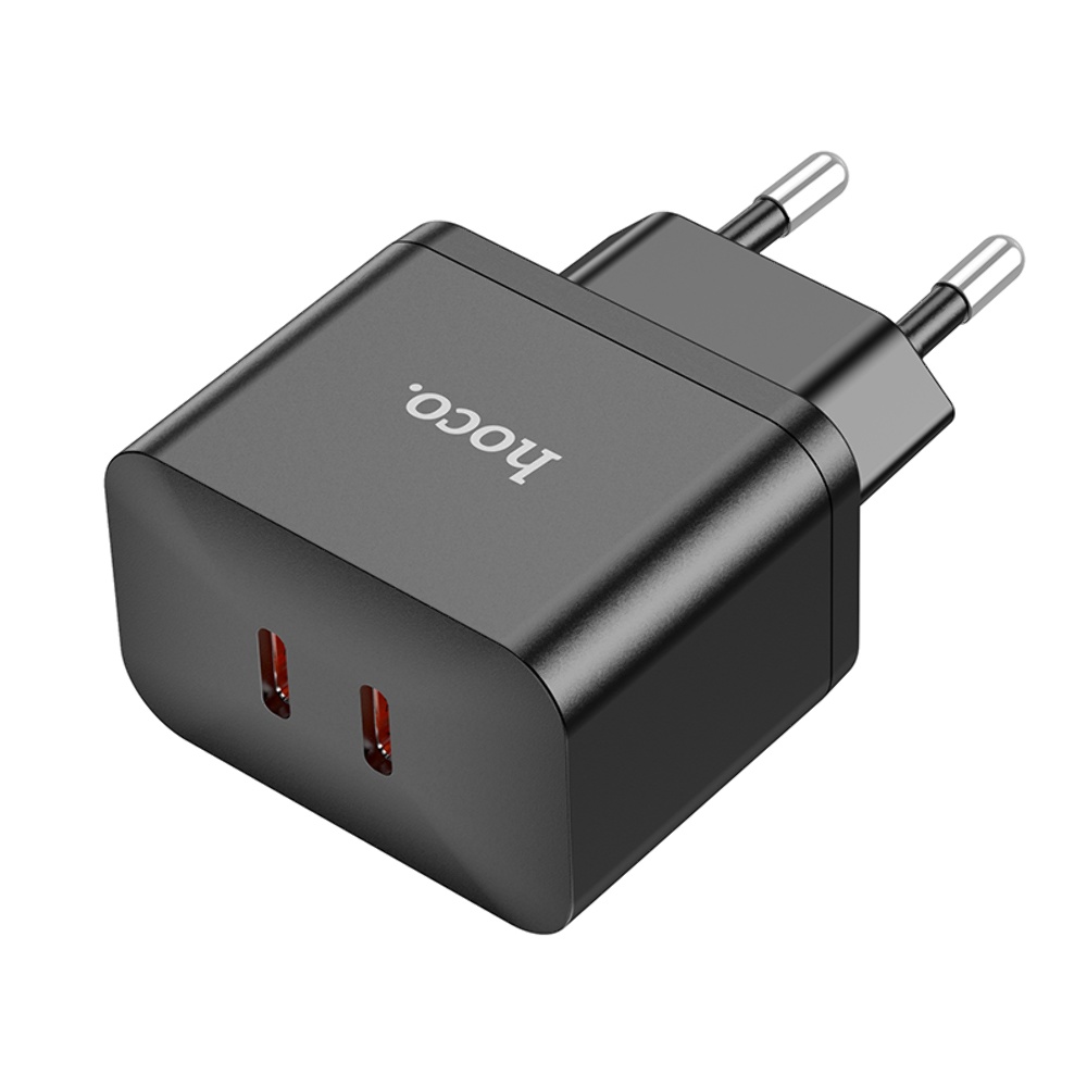 Сетевое зарядное устройство Hoco N29 2 Type-C PD 35W черное