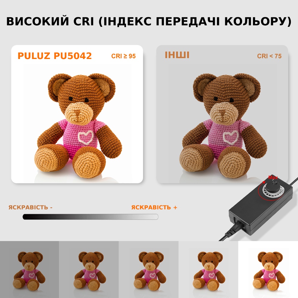 Лайткуб (фотобокс) Puluz PU5042EU LED (40 х 40 х 40 см) чёрный