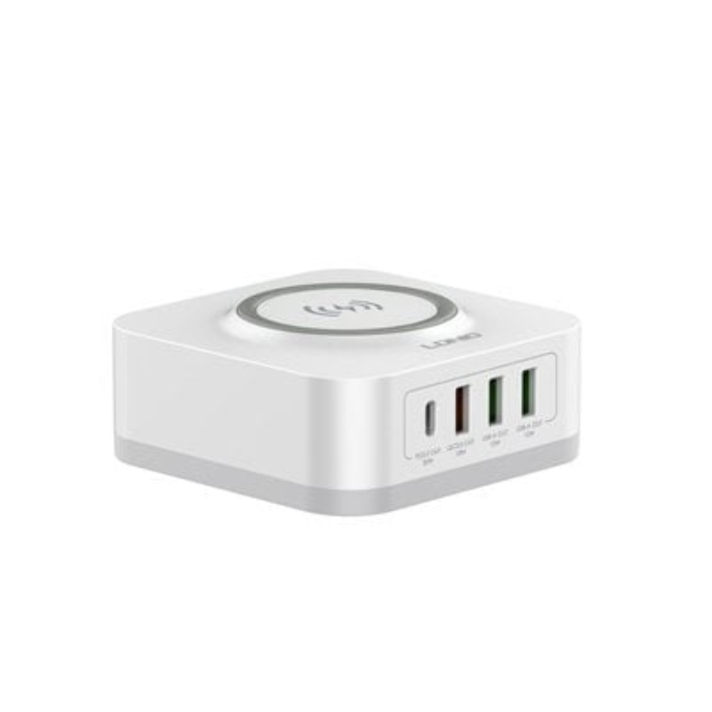 Беспроводное зарядное устройство Ldnio AW004 3 USB/ Type-C QC PD 32W белое