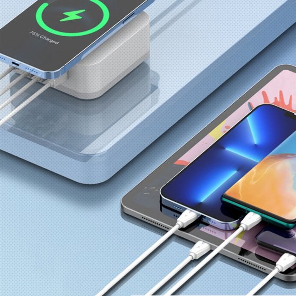 Беспроводное зарядное устройство Ldnio AW004 3 USB/ Type-C QC PD 32W белое