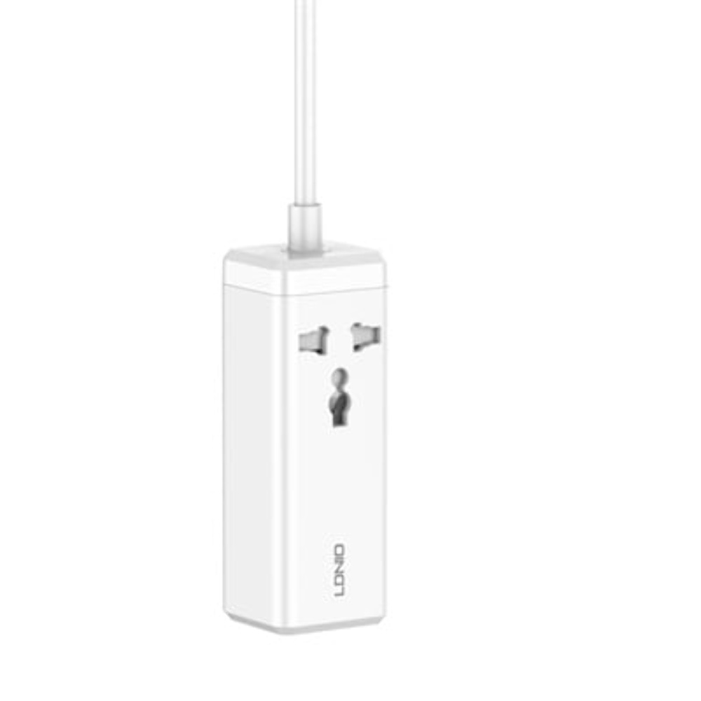 Сетевое зарядное устройство удлинитель Ldnio SC1418 2 USB/ 2 Type-C QC PD 1 розетка 2m белый