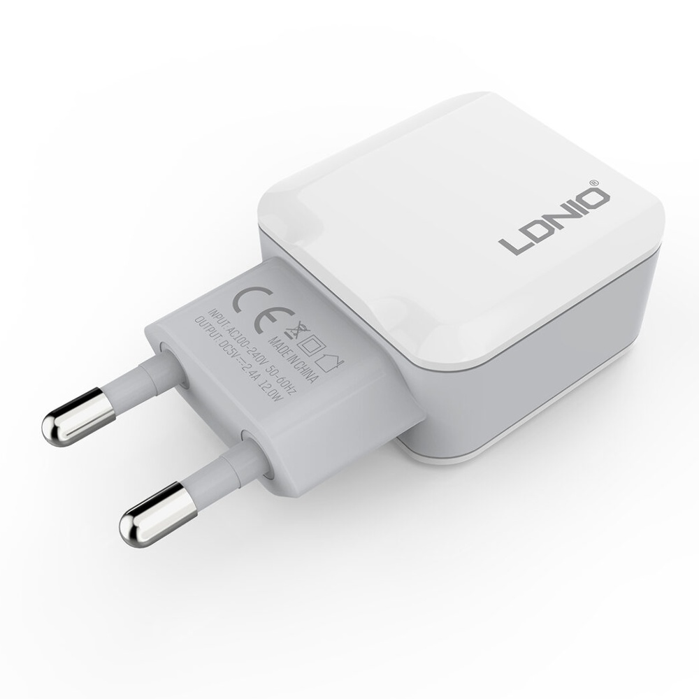 Сетевое зарядное устройство Ldnio A2202 2 USB белое