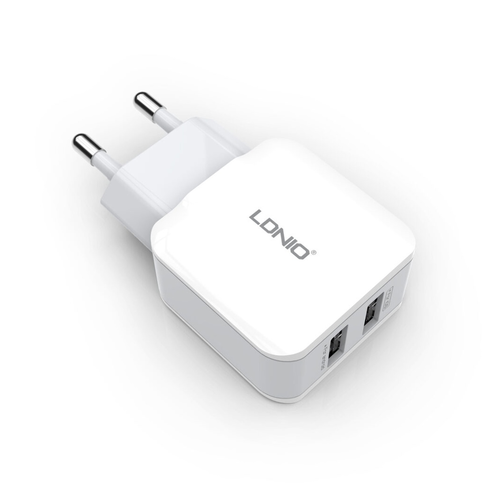 Сетевое зарядное устройство Ldnio A2202 2 USB белое