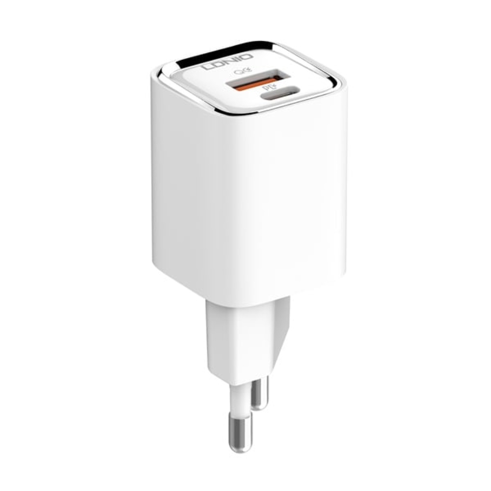 Сетевое зарядное устройство Ldnio A2317C USB/ Type-C QC PD 30W белое + кабель Type-C to Type-C