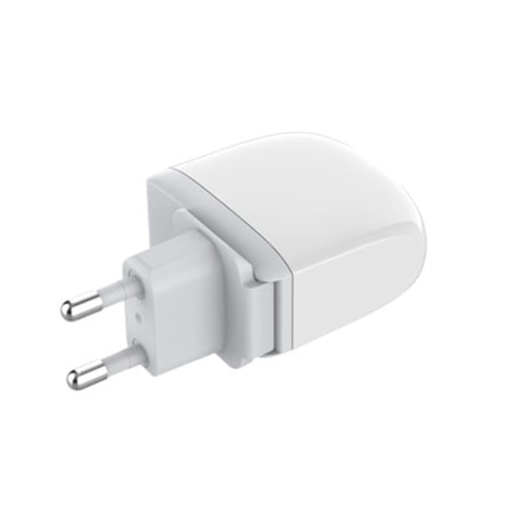 Сетевое зарядное устройство Ldnio A2522C USB/ Type-C QC PD 30W с дисплеем белое + кабель Type-C to Lightning