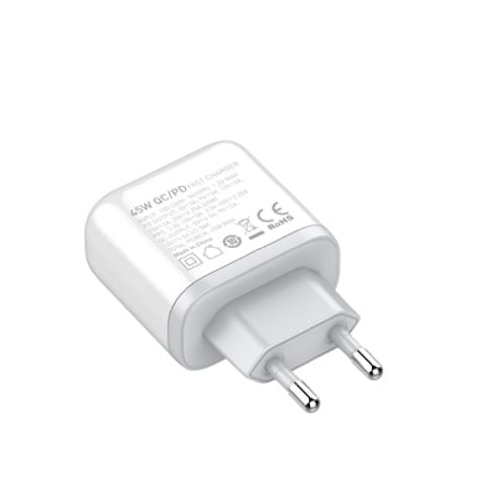 Сетевое зарядное устройство Ldnio A2526C USB/ Type-C QC PD 45W белое + кабель Type-С to Type-С