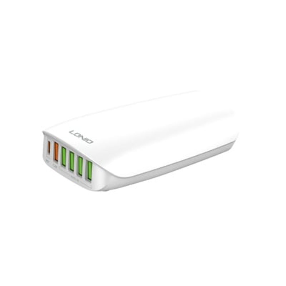 Сетевое зарядное устройство Ldnio A6573C 5 USB/ Type-C QC PD 65W белое