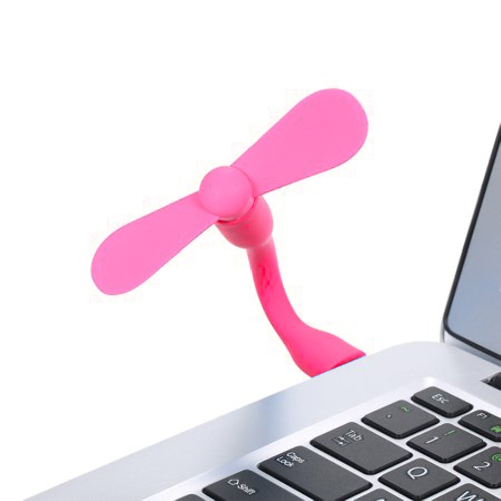 Мобильный вентилятор USB розовый