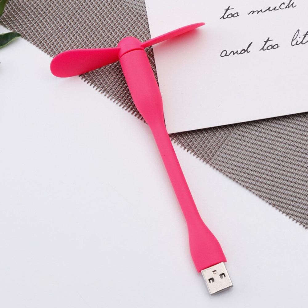 Мобильный вентилятор USB розовый