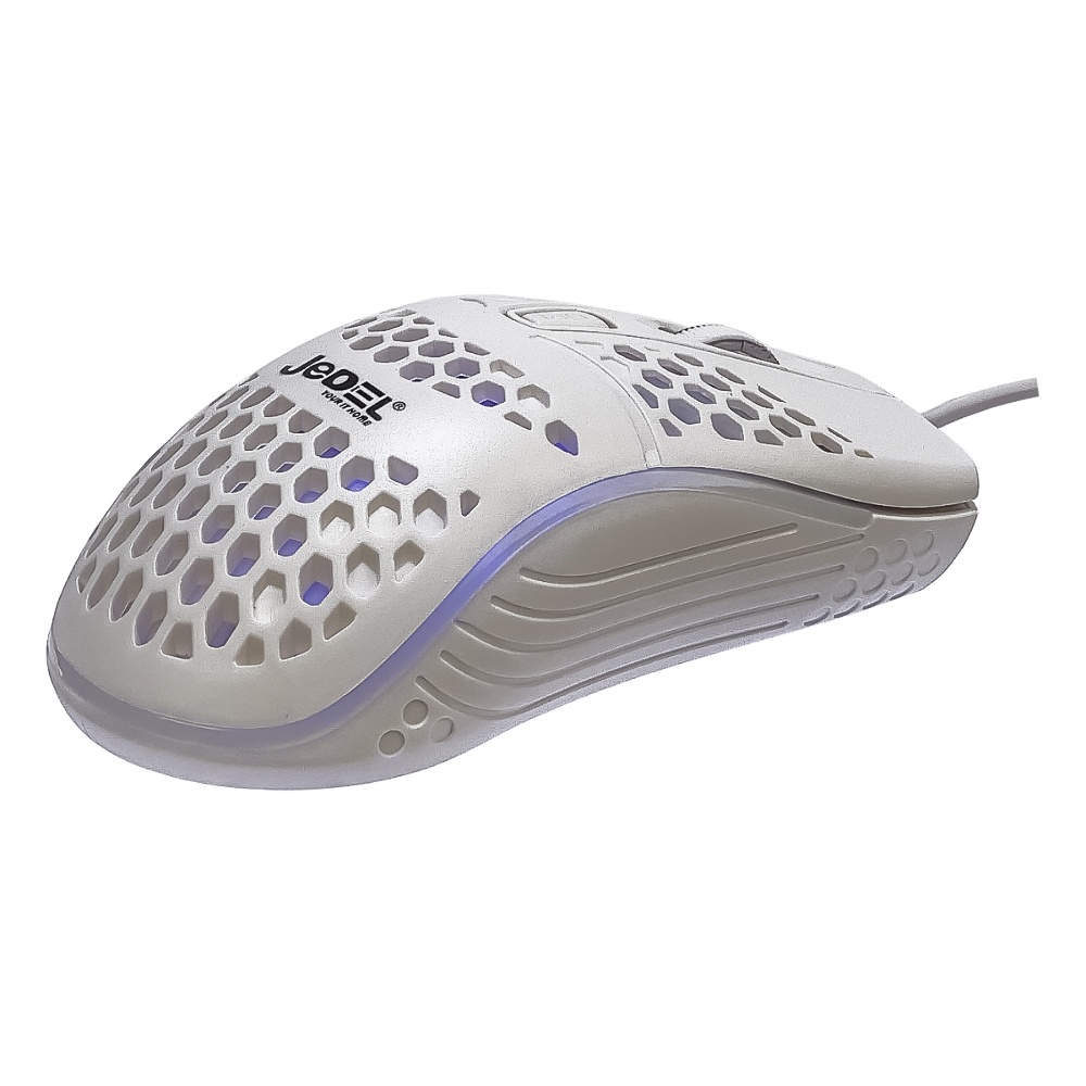 Мышь Jedel CP77 2000 DPI с RGB подсветкой белая