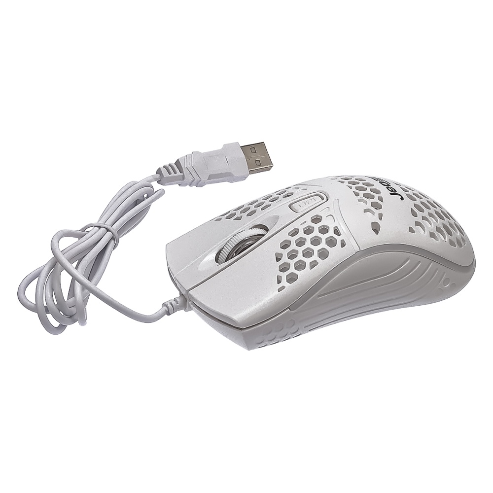 Мышь Jedel CP77 2000 DPI с RGB подсветкой белая
