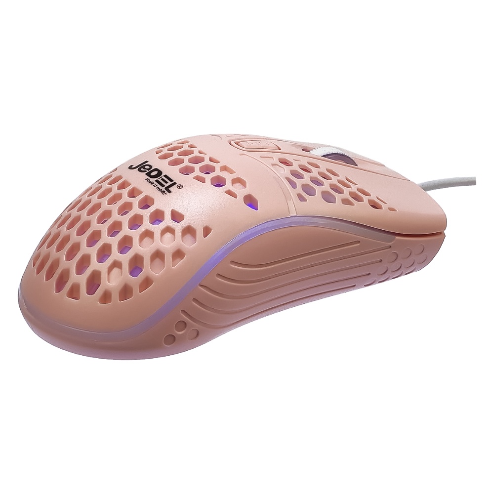 Мышь Jedel CP77 2000 DPI с RGB подсветкой розовая