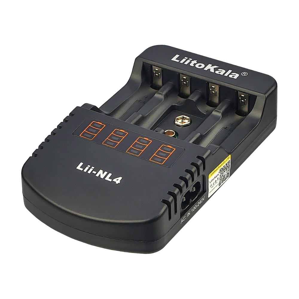 Сетевое зарядное устройство с тестером LiitoKala Lii-NL4 для аккумуляторов АА/ ААА/ C (Крона) и других, 5 слотов