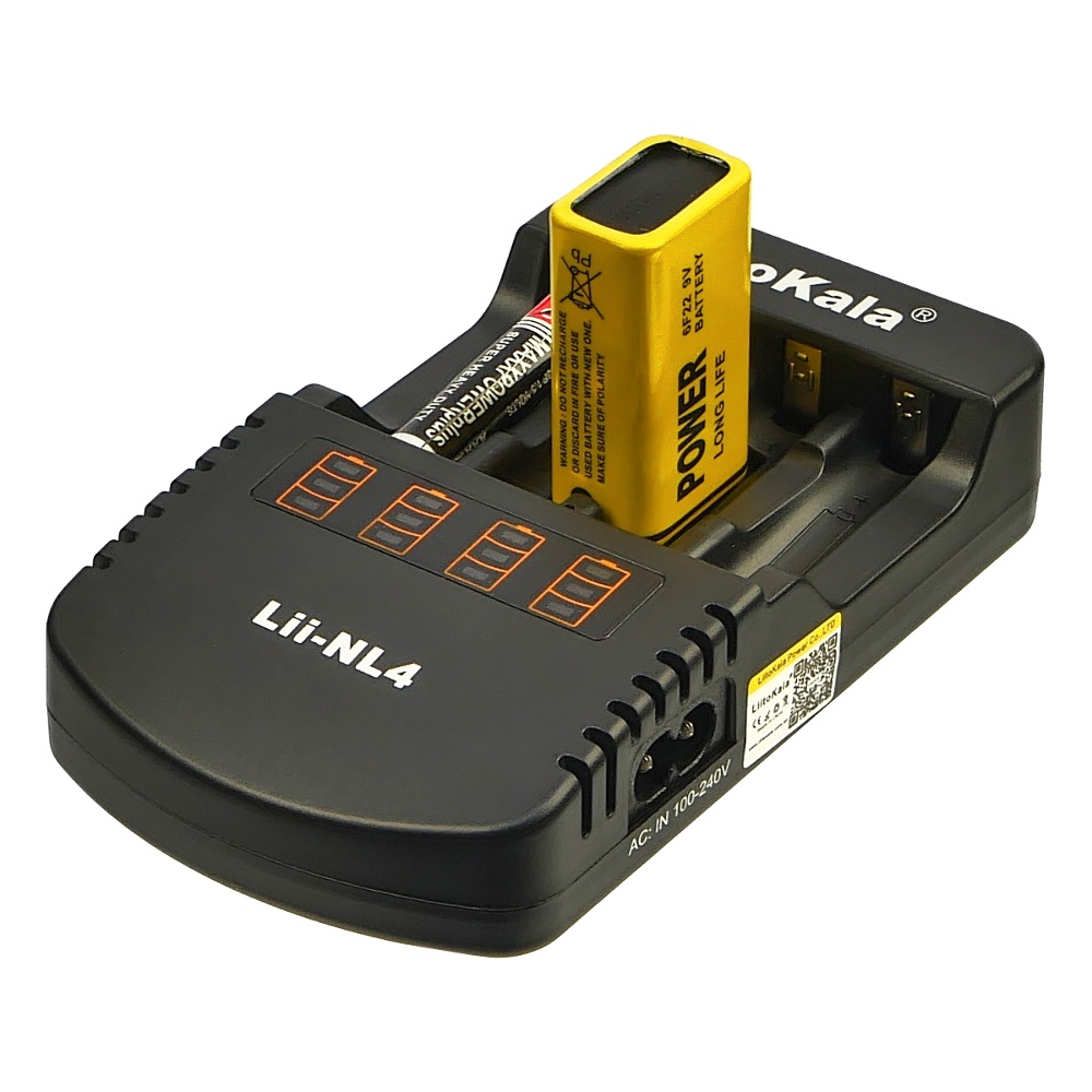 Сетевое зарядное устройство с тестером LiitoKala Lii-NL4 для аккумуляторов АА/ ААА/ C (Крона) и других, 5 слотов