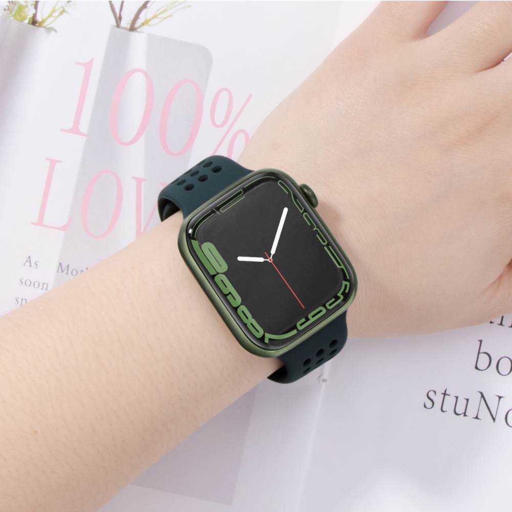 Ремешок силиконовый Hoco iWatch WA08 honeycomb 38/ 40/ 41mm olive green