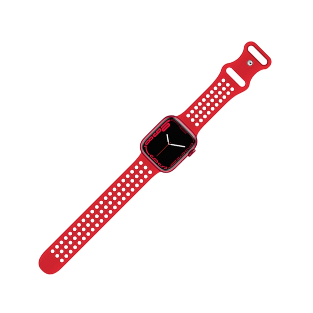 Ремешок силиконовый Hoco iWatch WA08 honeycomb 42/ 44/ 45/ 49mm big red