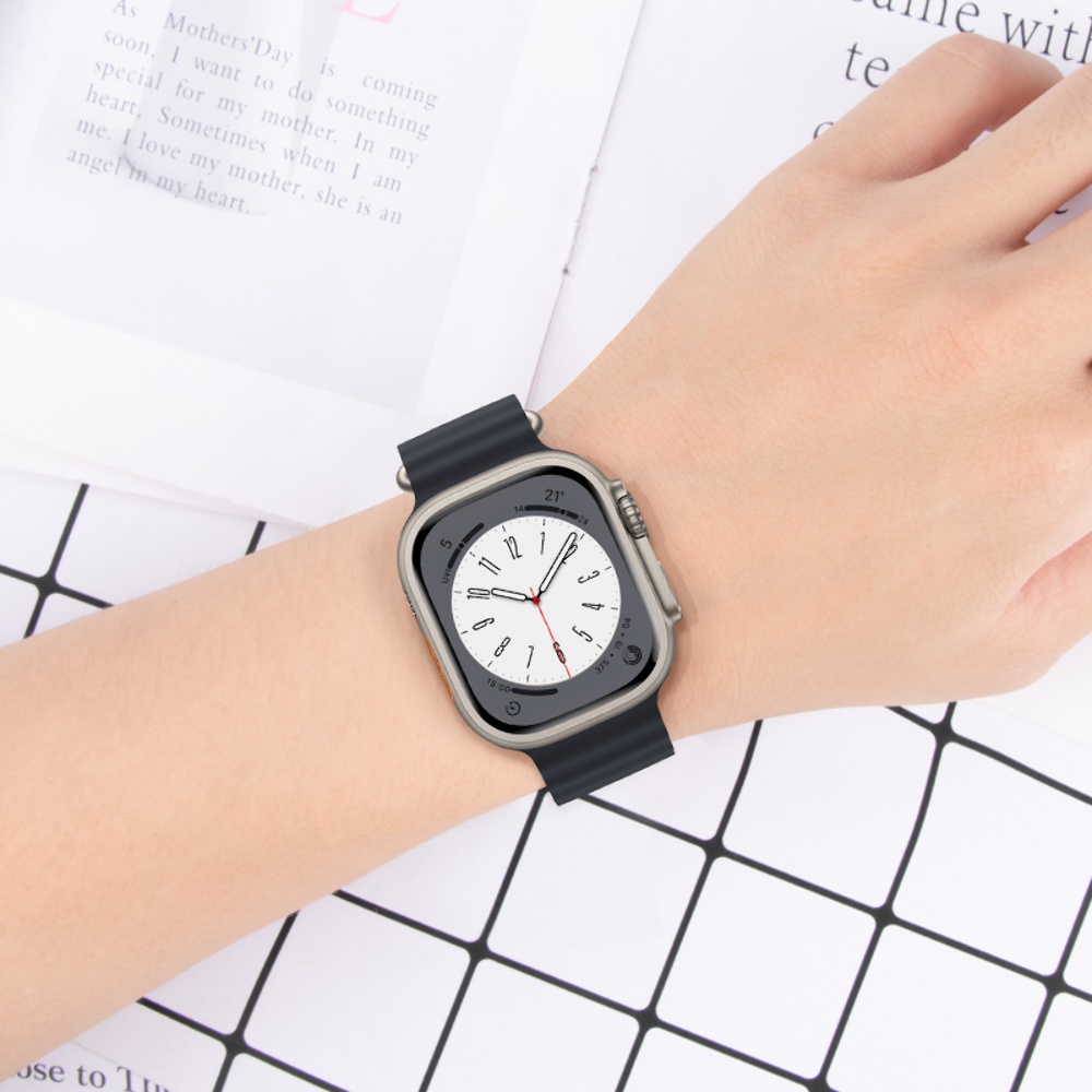 Ремешок силиконовый Hoco iWatch WA12 marine double buckle 38/ 40/ 41mm midnight blue