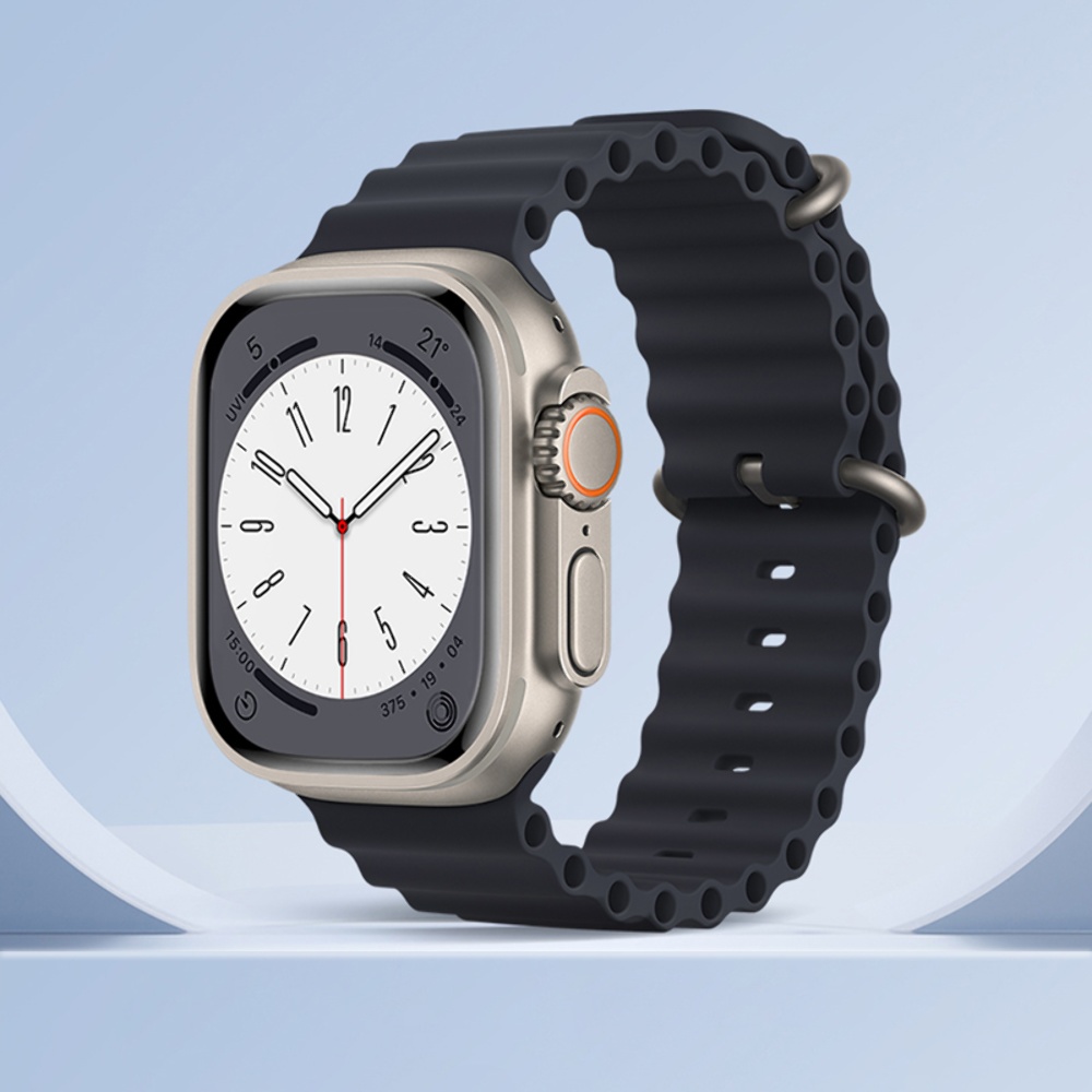 Ремешок силиконовый Hoco iWatch WA12 marine double buckle 38/ 40/ 41mm midnight blue