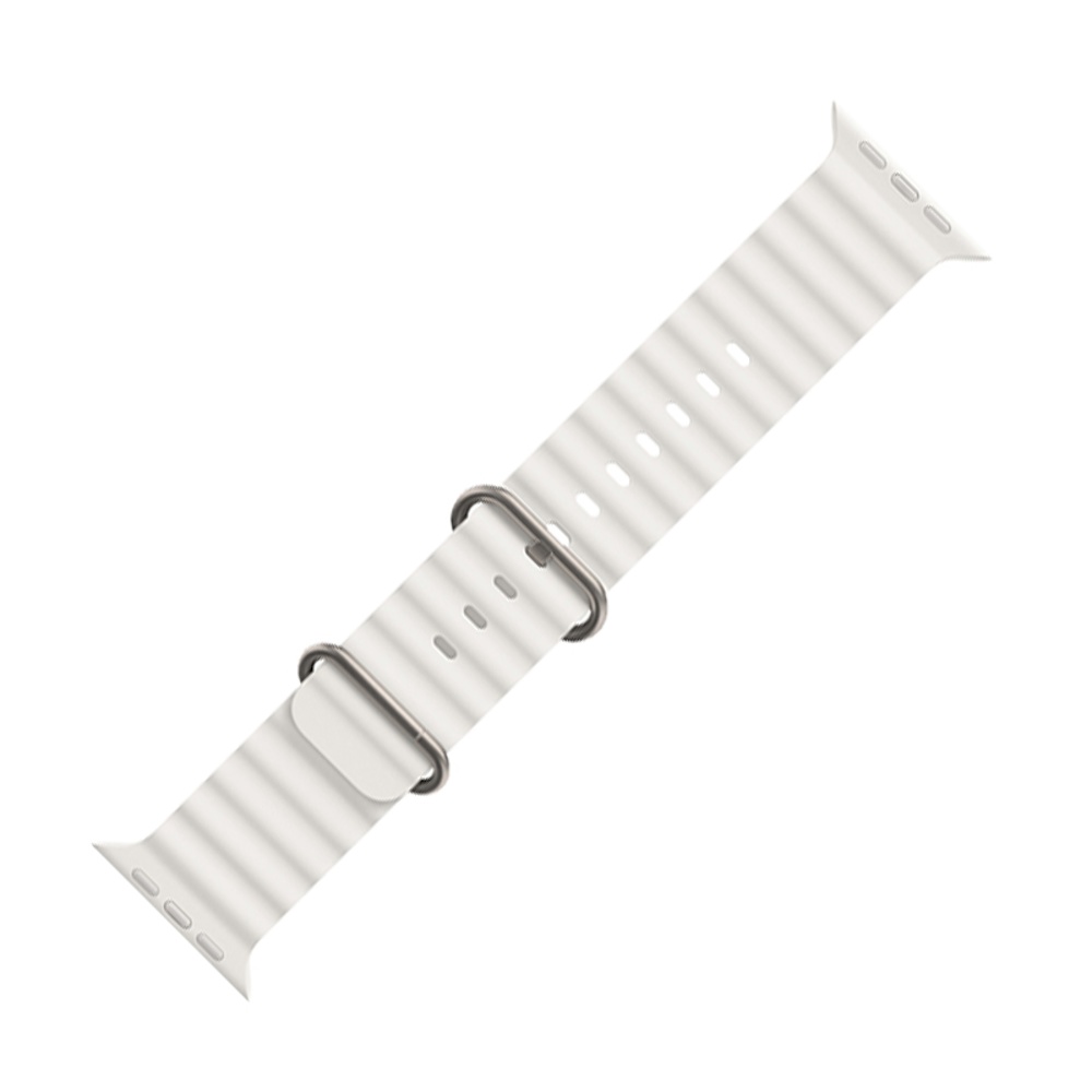 Ремешок силиконовый Hoco iWatch WA12 marine double buckle 38/ 40/ 41mm white