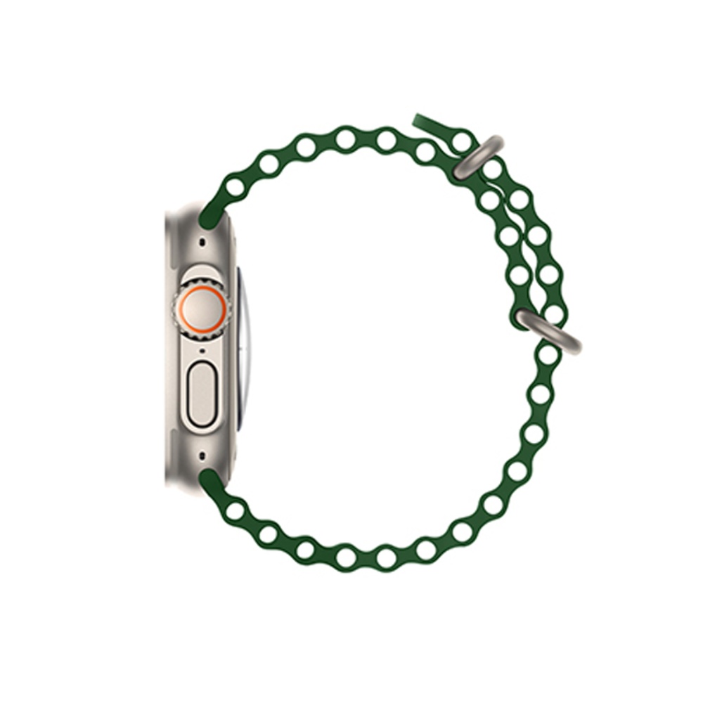 Ремешок силиконовый Hoco iWatch WA12 marine double buckle 42/ 44/ 45/ 49mm alfalfa