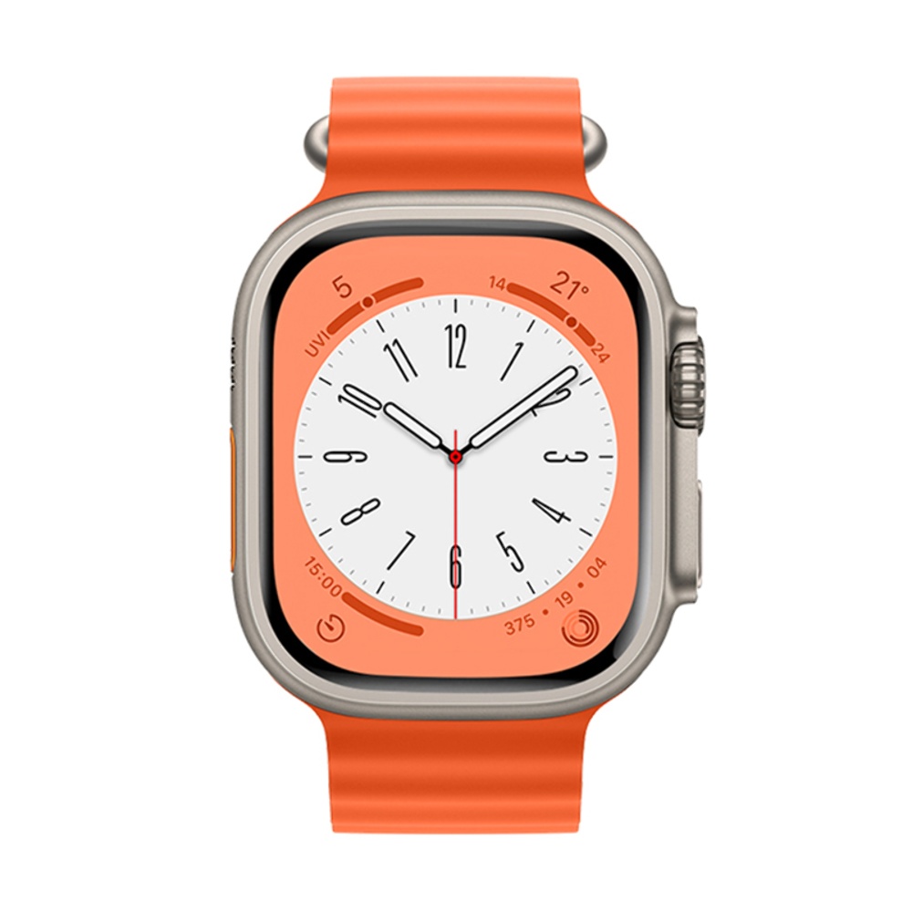 Ремешок силиконовый Hoco iWatch WA12 marine double buckle 42/ 44/ 45/ 49mm orange