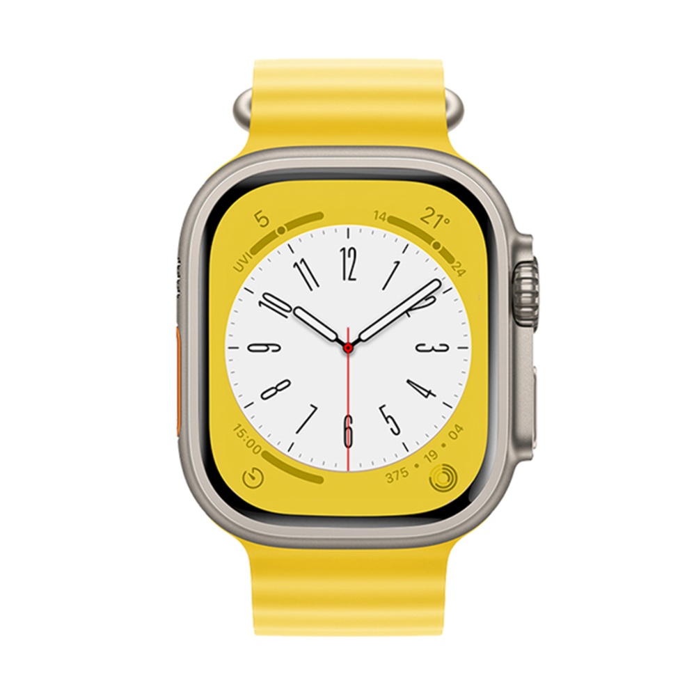 Ремешок силиконовый Hoco iWatch WA12 marine double buckle 42/ 44/ 45/ 49mm yellow