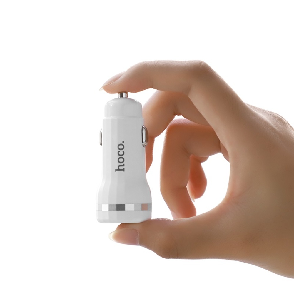 Автомобильное зарядное устройство Hoco Z27A USB QC 18W белое